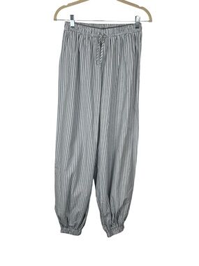 Strawberry Milk Mob white gray stripe pull on balloon pants size Med NWOT